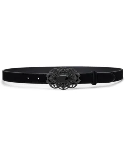 Lauren Ralph Lauren Stone-Buckle Suede Skinny Belt | Belts