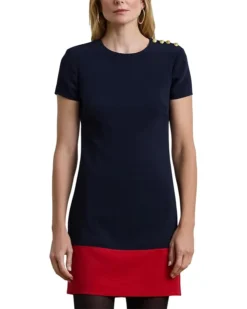 Lauren Ralph Lauren Two-Tone Button-Trim Crepe Shift Dress | Dresses -Lauren Ralph Store 6125SZMzy2L. AC SR736920