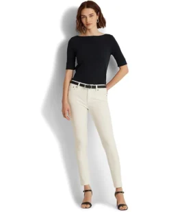 Lauren Ralph Lauren Stretch Cotton Boatneck Top | Shirts & Tops -Lauren Ralph Store 615Gp7J1E8L. AC SR736920