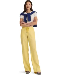 Lauren Ralph Lauren Linen Wide-Leg Pants -Lauren Ralph Store 617a3I8CEuL. AC SR736920