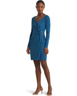 Lauren Ralph Lauren Ring-Trim Stretch Jersey Cocktail Dress | Dresses