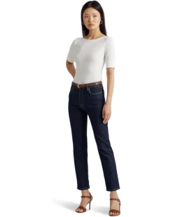 Lauren Ralph Lauren Stretch Cotton Boatneck Top | Shirts & Tops -Lauren Ralph Store 61DWTJZ587L. AC SR736920