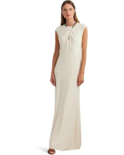 Lauren Ralph Lauren Chain-Trim Stretch Jersey Gown | Dresses