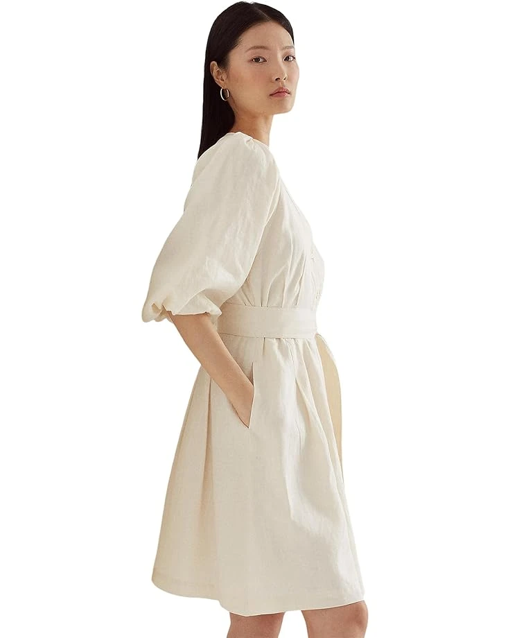 Lauren Ralph Lauren Belted Linen Bubble-Sleeve Dress | Dresses 3 Lauren Ralph Lauren Belted Linen Bubble-Sleeve Dress | Dresses - Image 3