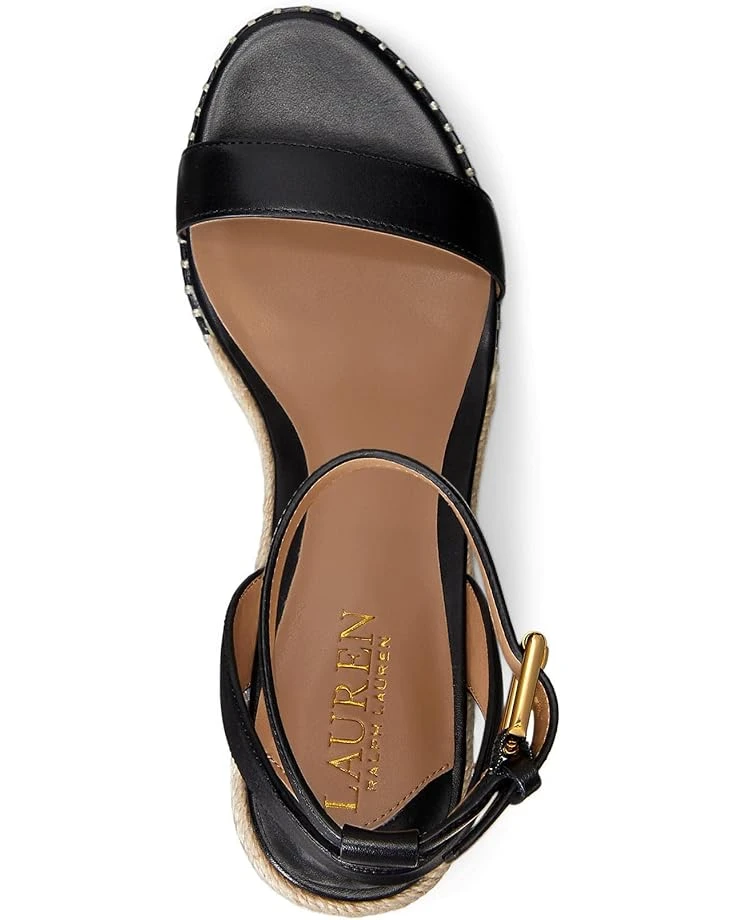 Lauren Ralph Lauren Hilarie Burnished Leather Espadrille | Heels 2 Lauren Ralph Lauren Hilarie Burnished Leather Espadrille | Heels - Image 2