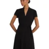Lauren Ralph Lauren Belted Georgette Short Sleeve Dress | Dresses