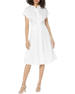 Lauren Ralph Lauren Twist-Front Cotton-Blend Shirtdress | Dresses