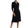 Lauren Ralph Lauren Belted Double-Faced Georgette Shirtdress | Dresses