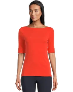 Lauren Ralph Lauren Stretch Cotton Boatneck Tee | Shirts & Tops -Lauren Ralph Store 61MNIwL6dmL. AC SR736920