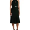 Lauren Ralph Lauren Belted Velvet Halter Dress | Dresses