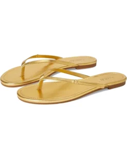 Lauren Ralph Lauren Raquel Metallic Leather Flip-flops | Sandals