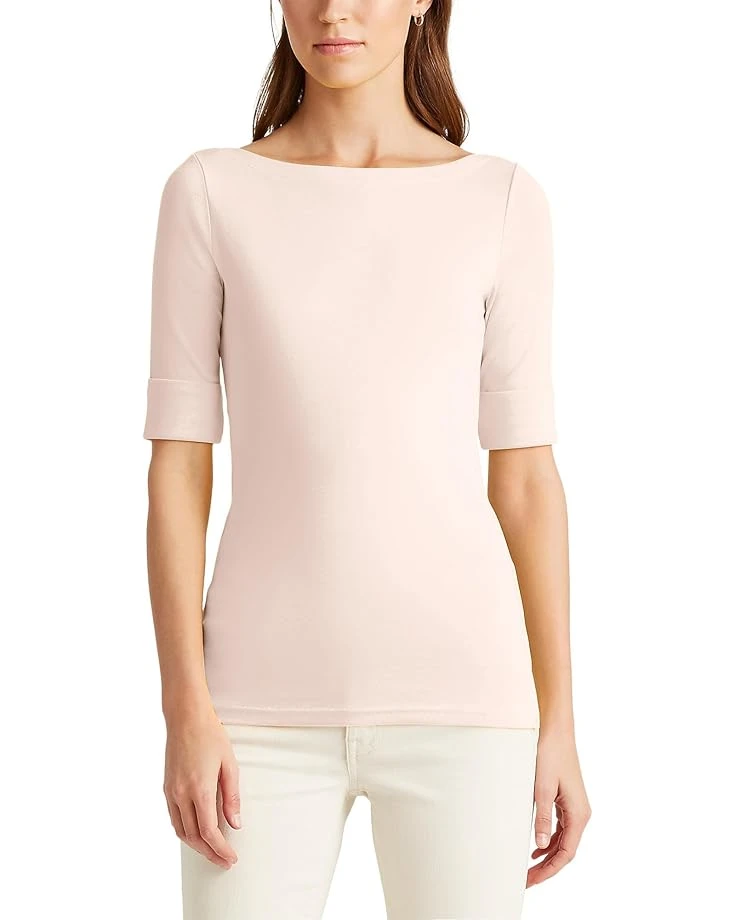 Lauren Ralph Lauren Petite Stretch Cotton Boatneck Tee | Shirts & Tops 7 Lauren Ralph Lauren Petite Stretch Cotton Boatneck Tee | Shirts & Tops - Image 7
