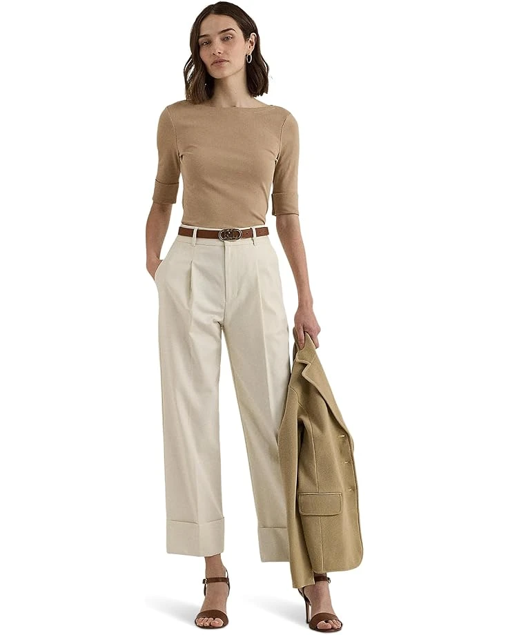 Lauren Ralph Lauren Petite Stretch Cotton Boatneck Tee | Shirts & Tops 4 Lauren Ralph Lauren Petite Stretch Cotton Boatneck Tee | Shirts & Tops - Image 4