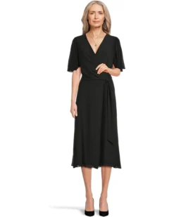 Lauren Ralph Lauren Belted Georgette Dress | Dresses