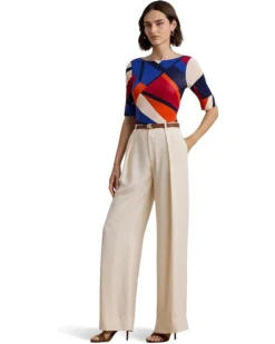 Lauren Ralph Lauren Print Stretch Cotton Boatneck Tee | Shirts & Tops -Lauren Ralph Store 61YNfklhUNL. AC SR736920