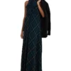 Lauren Ralph Lauren Plaid Crinkle Georgette Tie-Neck Gown | Dresses