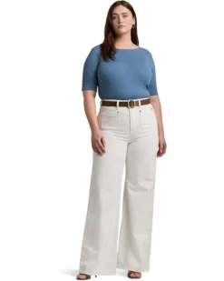 Lauren Ralph Lauren Plus-Size Cotton-Blend Boatneck Top | Shirts & Tops -Lauren Ralph Store 61a3CvK9 KL. AC SR736920