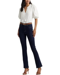 Lauren Ralph Lauren Embroidered Jersey Puff-Sleeve Top | Shirts & Tops -Lauren Ralph Store 61aFOjIWBL. AC SR736920