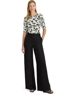 Lauren Ralph Lauren Leaf-Print Stretch Cotton Boatneck Tee | Shirts & Tops -Lauren Ralph Store 61duMt6YXGL. AC SR736920