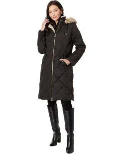 Lauren Ralph Lauren Diamond Puffer Detachable Hoodie | Coats & Outerwear