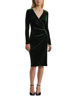 Lauren Ralph Lauren Stretch Velvet Surplice Dress | Dresses -Lauren Ralph Store 61h2xvsUXEL. AC SR736920