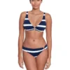 Lauren Ralph Lauren Mariner Stripe Ring Over the Shoulder Top | Swimwear