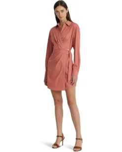 Lauren Ralph Lauren Stretch-Cotton Blend Wrap Shirtdress | Dresses