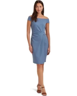 Lauren Ralph Lauren Crepe Off-the-Shoulder Cocktail Dress | Dresses
