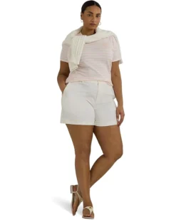 Lauren Ralph Lauren Plus-Size Striped Stretch Cotton Crewneck Tee | Shirts & Tops -Lauren Ralph Store 61oHk nW68L. AC SR736920