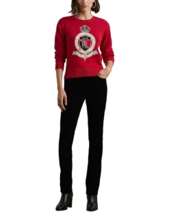 Lauren Ralph Lauren Intarsia-Knit Crest Cotton Sweater | Sweaters -Lauren Ralph Store 61qKvuxJnNL. AC SR736920
