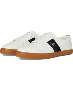 Lauren Ralph Lauren Janson II Suede-Trim Leather Sneakers | Sneakers & Athletic Shoes