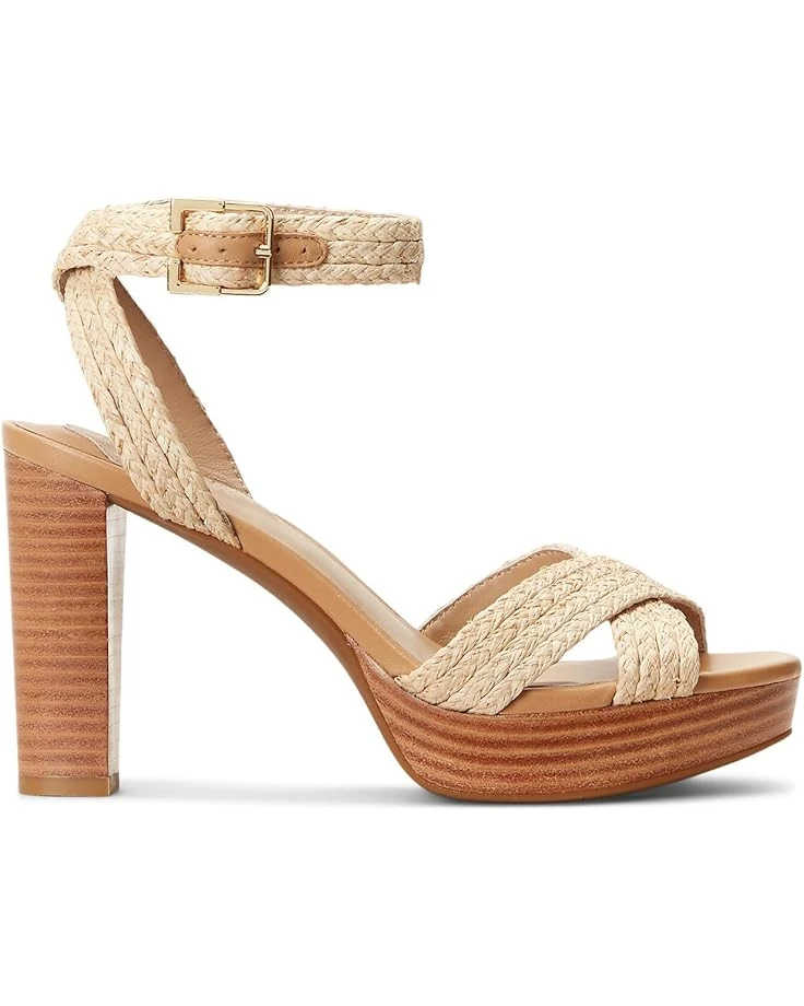 Lauren Ralph Lauren Sasha Raffia Platform Sandal | Heels 3 Lauren Ralph Lauren Sasha Raffia Platform Sandal | Heels - Image 3