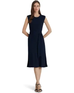 Lauren Ralph Lauren Belted Bubble Crepe Dress | Dresses