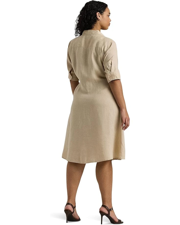 Lauren Ralph Lauren Plus Size Tie-Front Linen Shirtdress | Dresses 2 Lauren Ralph Lauren Plus Size Tie-Front Linen Shirtdress | Dresses - Image 2