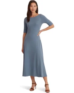 Lauren Ralph Lauren Stretch Cotton Midi Dress | Dresses