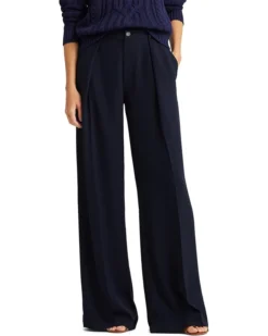 Lauren Ralph Lauren Double-Faced Georgette Wide-Leg Pants