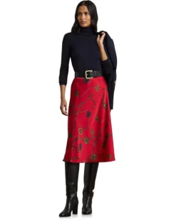 Lauren Ralph Lauren Belting-Print Satin Charmeuse Midi Skirt | Skirts -Lauren Ralph Store 61uxxULDfbL. AC SR736920