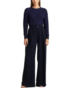 Lauren Ralph Lauren Double-Faced Georgette Wide-Leg Pants -Lauren Ralph Store 61v7KXIigOL. AC SR736920