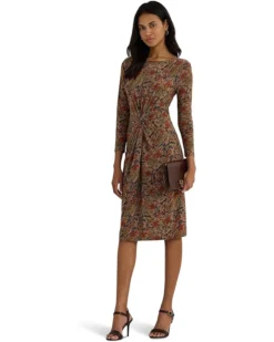 Lauren Ralph Lauren Floral Twist-Front Stretch Jersey Dress | Dresses