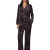 Lauren Ralph Lauren Long Sleeve Velvet Notch Collar Long Pajama Set | Sleepwear