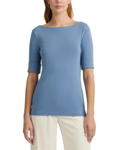 Lauren Ralph Lauren Stretch Cotton Boatneck Tee | Shirts & Tops -Lauren Ralph Store 712fOAP0XuL. AC SR736920