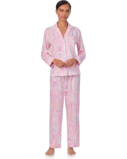 Lauren Ralph Lauren Long Sleeve Woven Notch Pj Set | Sleepwear -Lauren Ralph Store 712o7TZyfoL. AC SR736920