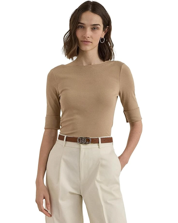Lauren Ralph Lauren Petite Stretch Cotton Boatneck Tee | Shirts & Tops 1 Lauren Ralph Lauren Petite Stretch Cotton Boatneck Tee | Shirts & Tops