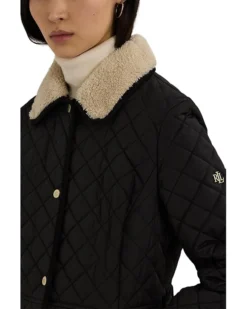 Lauren Ralph Lauren Quilt 3/4 W Berber | Coats & Outerwear -Lauren Ralph Store 713wgPGB74L. AC SR736920