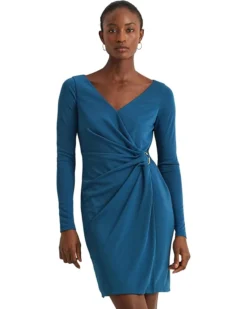 Lauren Ralph Lauren Ring-Trim Stretch Jersey Cocktail Dress | Dresses -Lauren Ralph Store 714e2xh1CTL. AC SR736920