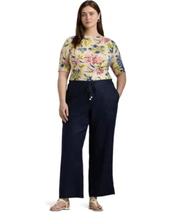 Lauren Ralph Lauren Plus-Size Floral Stretch Cotton Boatneck Tee | Shirts & Tops -Lauren Ralph Store 715FJgIUxL. AC SR736920