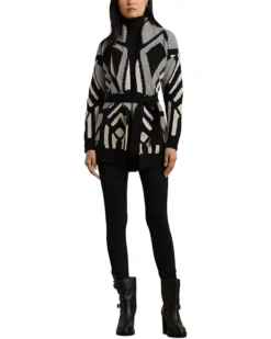 Lauren Ralph Lauren Geo-Motif Belted Wool-Blend Cardigan | Sweaters -Lauren Ralph Store 715juf9pp6L. AC SR736920