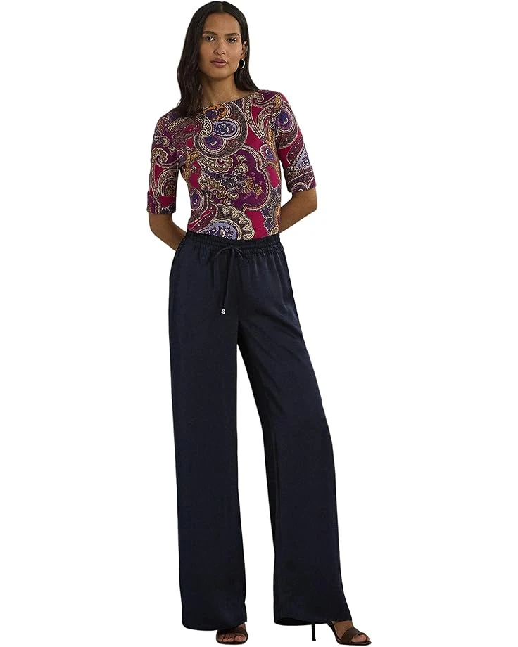 Lauren Ralph Lauren Petite Satin Charmeuse Wide-Leg Pant | Pants 4 Lauren Ralph Lauren Petite Satin Charmeuse Wide-Leg Pant | Pants - Image 4