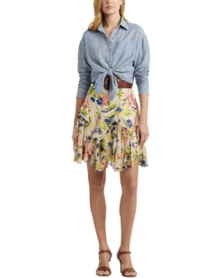 Lauren Ralph Lauren Floral Ruffle-Trim Georgette Skirt | Skirts -Lauren Ralph Store 716jQqjSBGL. AC SR736920