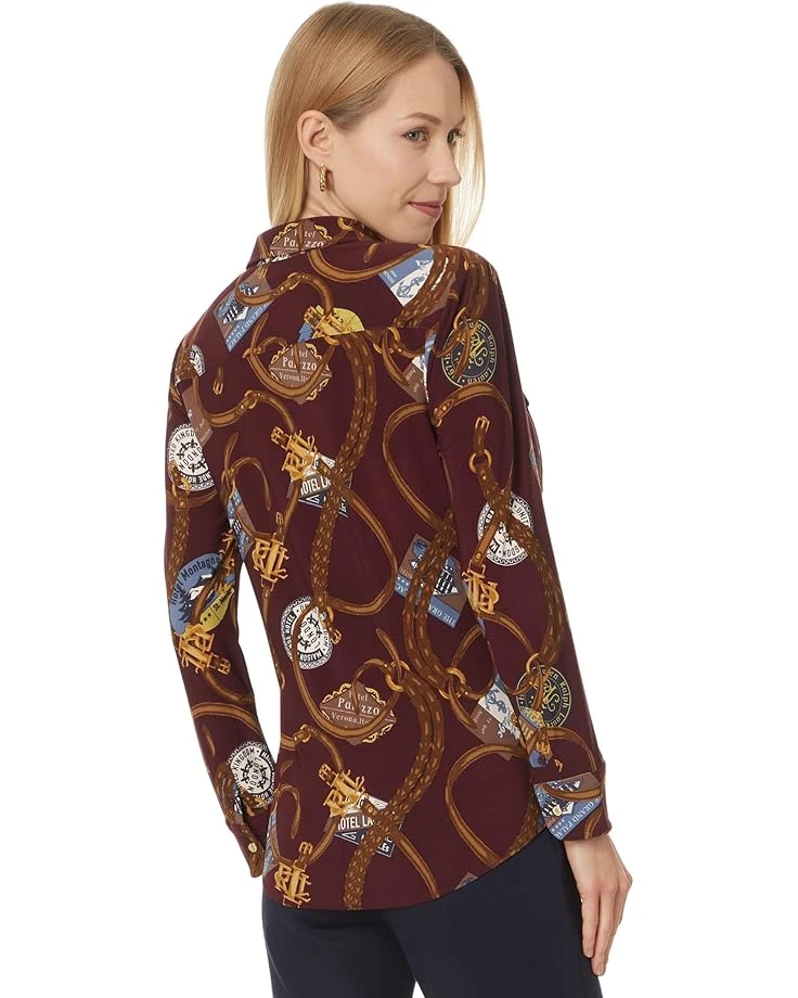 Lauren Ralph Lauren Slim Fit Print Stretch Jersey Shirt | Sweaters 2 Lauren Ralph Lauren Slim Fit Print Stretch Jersey Shirt | Sweaters - Image 2